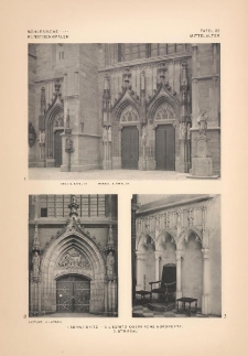 Tafel 32 Mittelalter : Schweidnitz ; Liegnitz Oberkirche Nordportal ; Striegau
