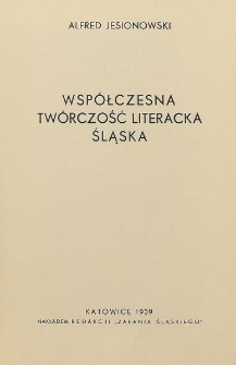 Współczesna twórczość literacka Śląska