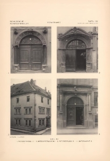 Tafel 105 Renaissance : Görlitz: Peterstrasse 10 ; Brüderstrasse 11 ; Peterstrasse 8 ; Untermarkt 8