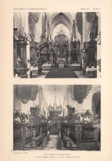 Tafel 125 Barock : Heinrichau Klosterkirche: Blick gegen Osten, Blick gegen Westen