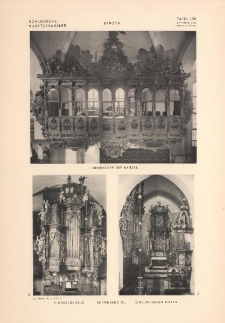 Tafel 132 Barock : Schönberg Ol.: gegenüber der Kanzel, Orgelgehäus, Blick gegen Osten