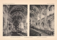 Tafel 136 Barock : Klosterkirche Grüssau: Blick nach dem Hochaltäre, Blick in die Kapellenreihe