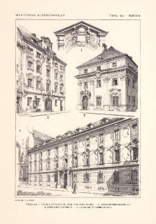 Tafel 144 Barock : Breslau: Nicolaistrasse 31 &bdquo;Vier Goldene Engel&rdquo;, Weissgerbergasse 43, Orphanotropheum, Universit&auml;tsbibliothek