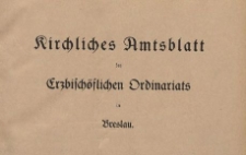 Kirchliches Amts-Blatt des Fürstbischöflich en Ordinaris in Breslau, 1926-1927