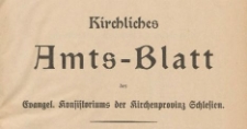 Kirchliches Amts-Blatt des Evangel. Konsistoriums der Kirchenprovinz Schlesien, 1926
