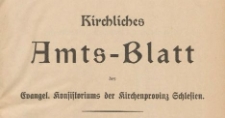 Kirchliches Amts-Blatt des Evangel. Konsistoriums der Kirchenprovinz Schlesien, 1931