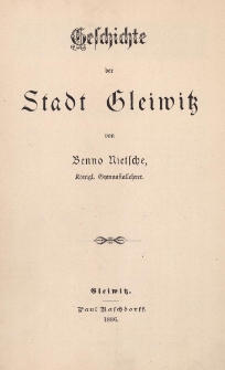 Geschichte der Stadt Gleiwitz