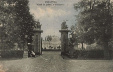 Warszawa : Wjazd do pałacu w Wilanowie