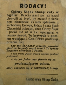 Rodacy! [Inc.] Górny Śląsk stanął cały w ogniu!