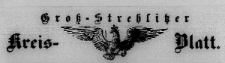 Gross-Strehlitzer Kreisblatt, 1920. St&uuml;ck 11
