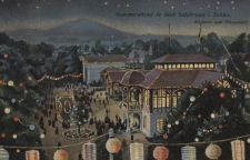 Sommerabend in Bad Salzbrunn i. Schlesien : Kurplatz und Elisenhalle