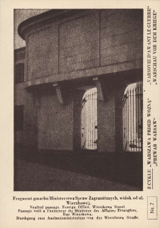 Warszawa przed wojną : Fragment gmachu Ministerstwa Spraw Zagranicznych, widok od ul. Wierzbowej