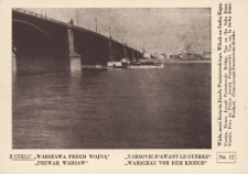 Warszawa przed wojną : Wisła, most Księcia Józefa Poniatowskiego. Widok na Saską Kępę
