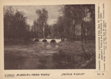 Warszawa przed wojną : Latzienki [sic!]. Most z pomnikiem króla Jana II Sobieskiego - pogromcy Turków pod Wiedniem w 1683 r.