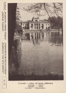 Warszawa przed wojną : Łazienki. Pałac, od strony północnej