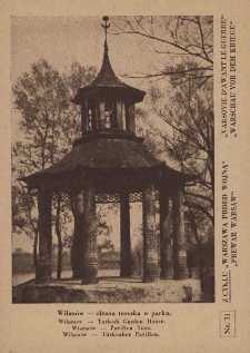 Warszawa przed wojną : Wilanów - altana turecka w parku