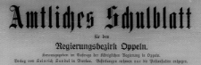 Amtliches Schulblatt für den Regierungsbezirk Oppeln, 1913. Jg.1, Nr 3