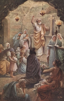 Quo Vadis : Nocne nabożeństwo chrześcian w rzymskich katakombach (!)