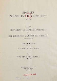 Bd.29. Regesten zur Schlesischen Geschichte : 1334-1337