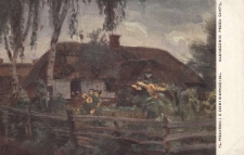 Z ziemi sieradzkiej : Słoneczniki przed chatą