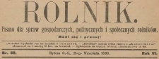 Rolnik : bezpłatny tygodniowy dodatek [do Katolika], 1898, nr 44