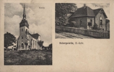 Dziergowitz, O.-Schl. : Kirche, Pfarrhaus