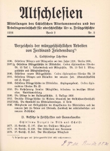 Altschlesien : Mitteilungen des Schlesien Altertumsvereins 1928. Bd.2, Nr 2