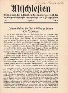 Altschlesien : Mitteilungen des Schlesien Altertumsvereins 1929. Bd.2, Nr 3
