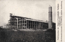 Fabrikneubau der Oppeln-Frauendorfer Portland-Cementwerke : Die Rohmaterialienhalle aus Eisenbeton na der Ausschalung