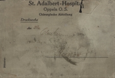 St. Adalbert-Hospital Oppeln O. S. : Chirugische Abteilung