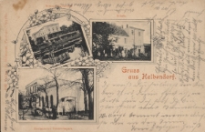 Gruss aus Halbendorf : Schloss Halbendorf, Schule, Reastauration Friedrichspark