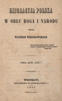 Emigracyja polska wobec Boga i Narodu