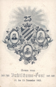 Gruss vom Jubiläums-Fest 11. bis 13. November 1905