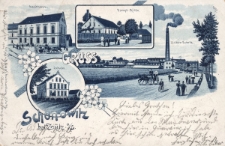 Gruss aus Schönowitz : Gasthaus, Dampf Mühle, Zucker Fabrik, Schule