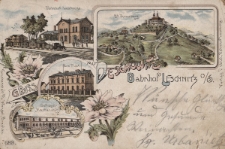 Gruss aus Deschowitz : Bahnhof Leschnitz O/S, Alte Post, St. Annaberg, Gefl&uuml;gel Mastanstalt