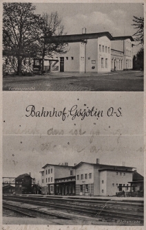 Bahnhof, Gogolin O.-S. : Vorderansicht, R&uuml;ckansicht