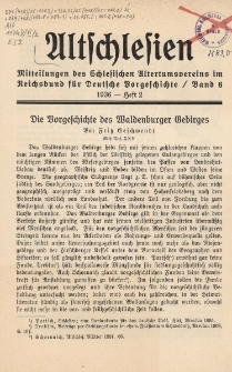 Altschlesien : Mitteilungen des Schlesien Altertumsvereins 1936. Bd.6, H.2