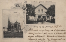 Gruss aus Kgl. Neudorf : Warenhaus v. Johannes Szczeszyński, Kirche