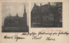 Gruss aus Kgl. Neudorf : Kirche, Pfarrhaus