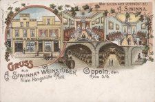 Gruss aus A. Siwinna's Weinstuben, Oppeln, Ring 5./6.