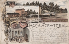 Gruss aus Groschowitz b/Oppeln : Bahnhof, Garten, III Klasse