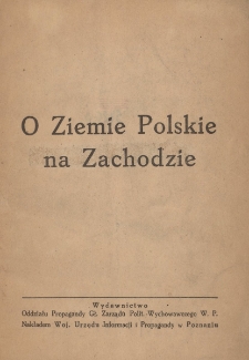 O ziemie polskie na Zachodzie