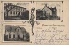 Gruss aus Sczepanowitz bei Oppeln : Schloss, Kloster, Schwiese's Gasthaus