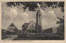 Oppeln OS. : Stra&szlig;burg-Platz mit Peter-Paul-Kirche