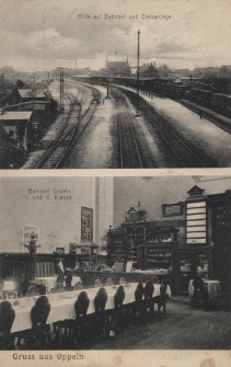 Gruss aus Oppeln : Blick auf Bahnhof und Gleisanlage ; Bahnhof Oppeln I. und II. Klasse