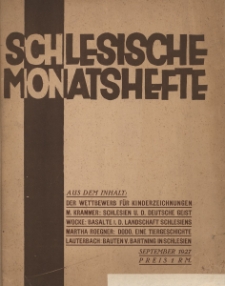 Schlesische Monatshefte : Blätter für Kultur und Schrifttum der Heimat 1927, 4 Jg., Nr 9