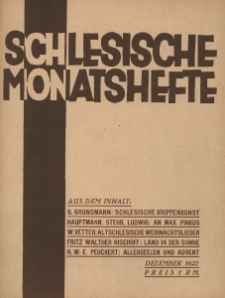 Schlesische Monatshefte : Blätter für Kultur und Schrifttum der Heimat 1927, 4 Jg., Nr 11