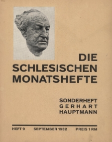 Schlesische Monatshefte : Blätter für Kultur und Schrifttum der Heimat 1932, 9 Jg., Nr 9