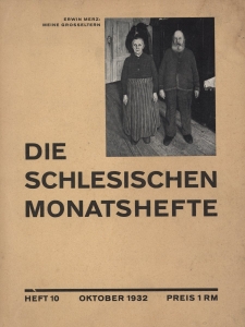 Schlesische Monatshefte : Blätter für Kultur und Schrifttum der Heimat 1932, 9 Jg., Nr 10