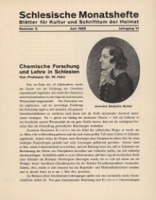 Schlesische Monatshefte : Blätter für Kultur und Schrifttum der Heimat 1929, 6 Jg., Nr 6